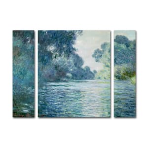 24 in. x 32 in. "Branch of the Seine" by Claude Monet Printed Canvas Wall Art
