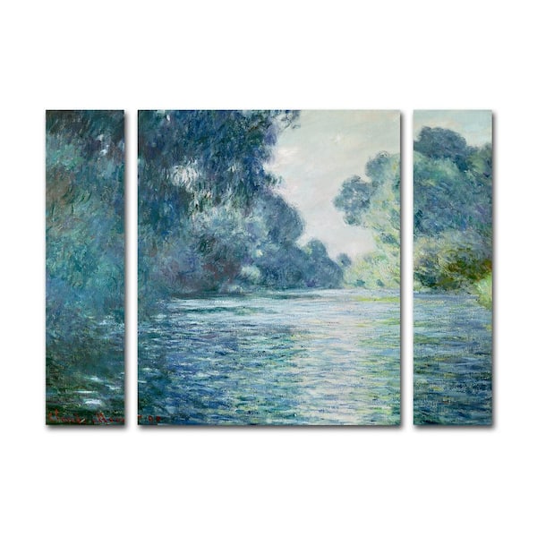Trademark Fine Art 24 in. x 32 in. "Branch of the Seine" by Claude Monet Printed Canvas Wall Art