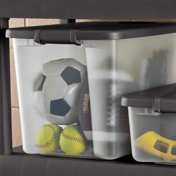 CadineUS 3 Liter Small Storage Boxes with Lids, Plastic Storage Bins Set of 6