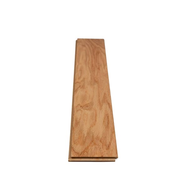 Natural Red Oak 3/8 in. T X 5.375 in. W Click Lock Smooth Engineered Hardwood Flooring (27.5 sq.ft./case)