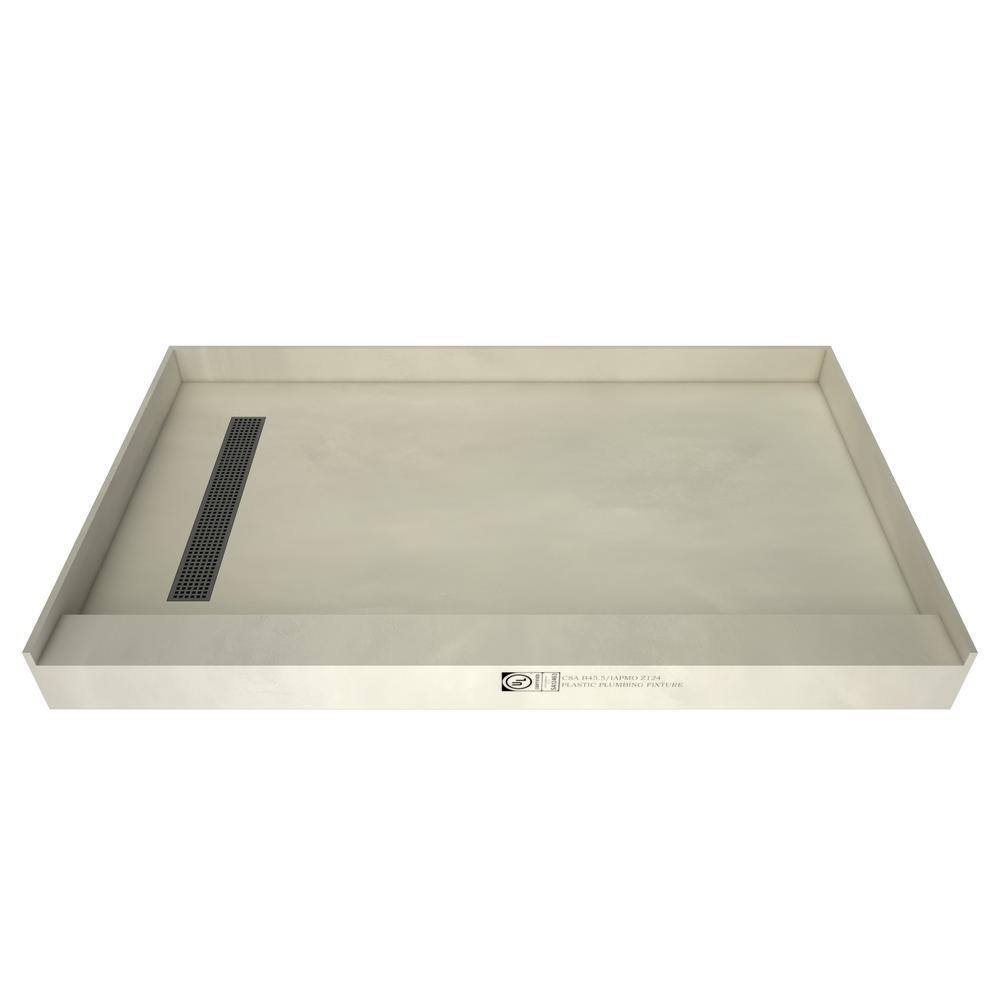 Tile Redi Rt3672l-Pvc-Sq Redi Trench 36  X 72  Rectangular Shower Base - Nickel