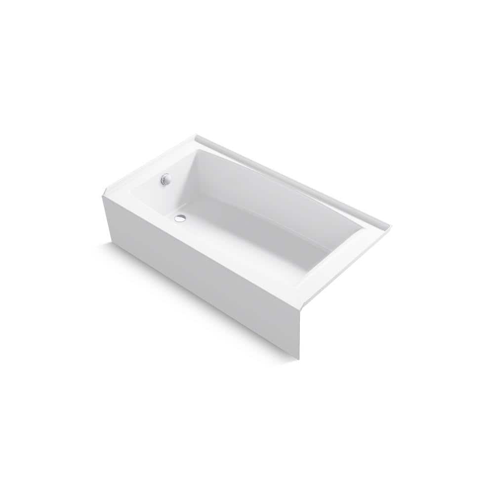 KOHLER Elmbrook 60 in. x 32 in. Soaking Bathtub with LeftHand Drain in
