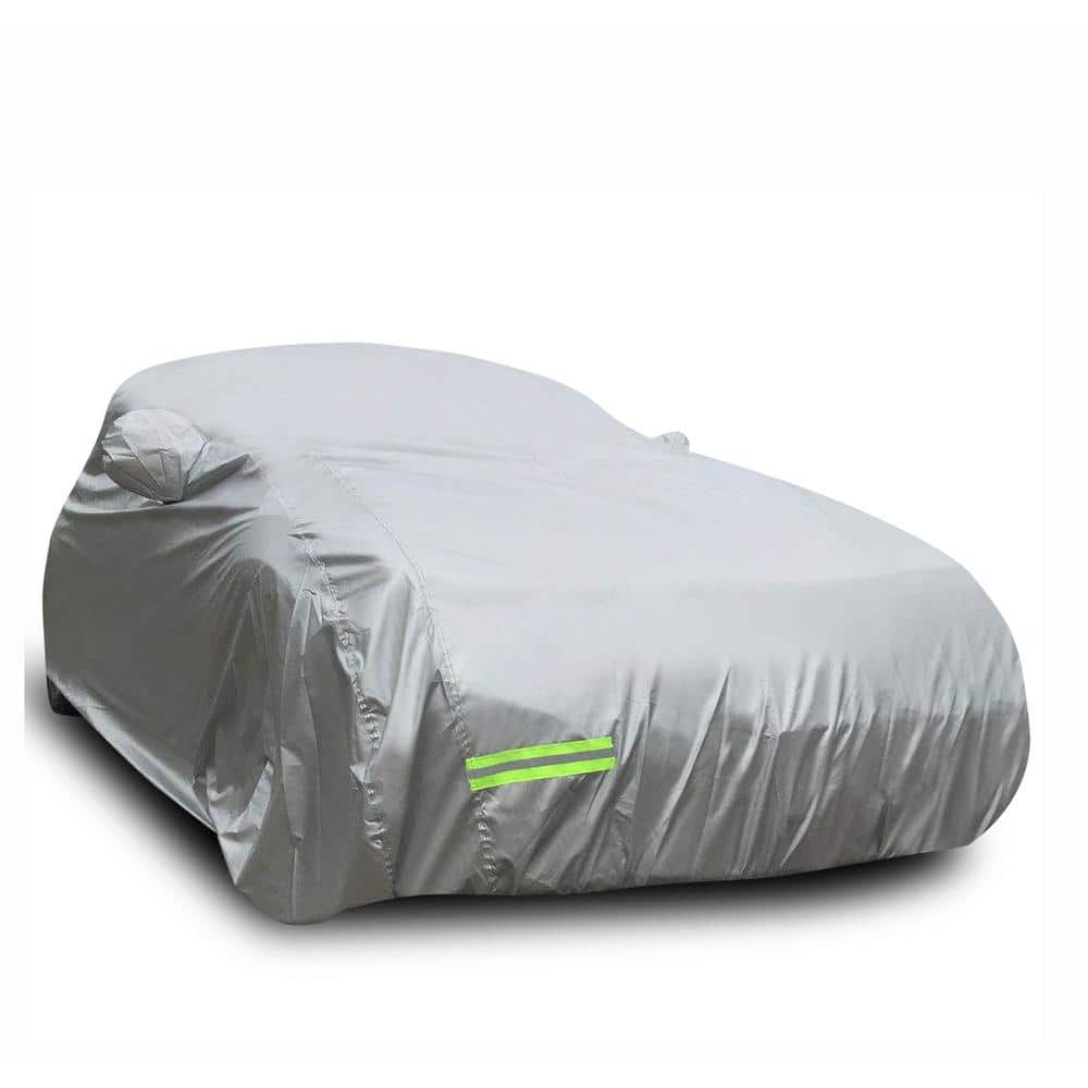 Mockins 190 in. x 75 in. x 60 in. Heavy-Duty 190T Silver Polyester Waterproof  Car Cover MA-47 - The Home Depot