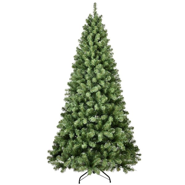 7 ft. Pre-Lit Artificial Christmas Tree, Full Pine with 400 Warm White UL Lights, 1,072 Tips and Hinged Branches