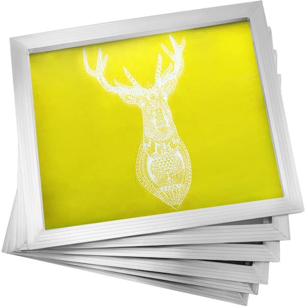 6 Pack Aluminum Silk Screen Frame with 305 Yellow Mesh 23 x 31 Silkscreen  Printing Screens 