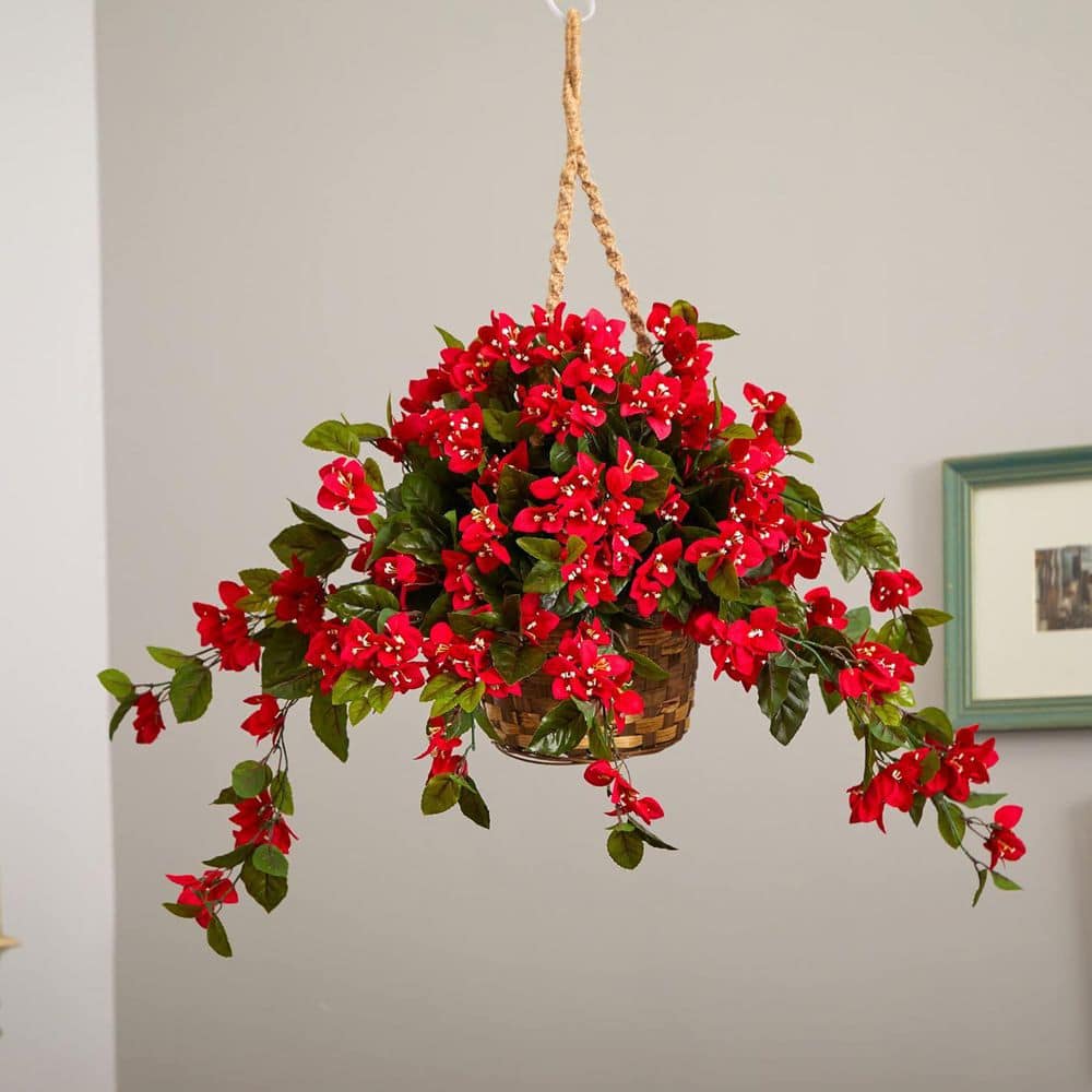 26 in. Multi-Colored Artificial Bougainvillea in Brown Basket price history on PriceWatchPro