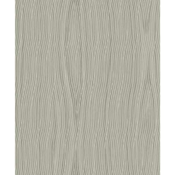 Brewster Grayson Grey Geometric Grey Wallpaper Sample