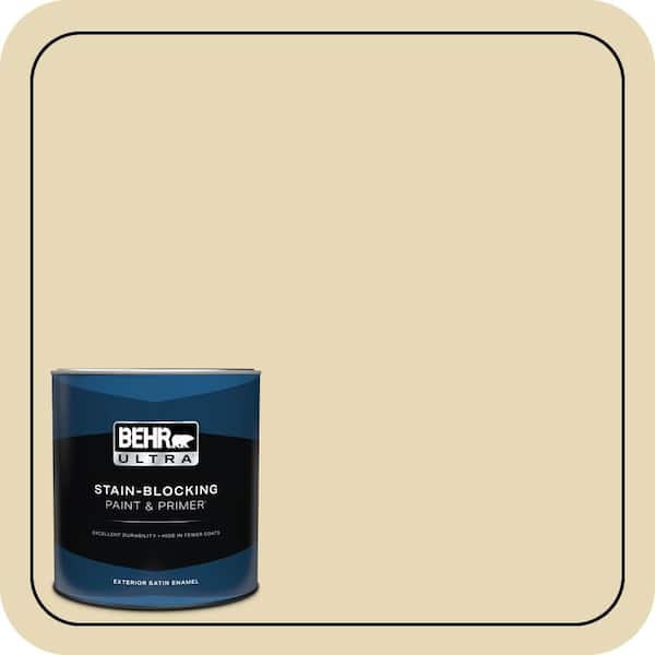 BEHR ULTRA 1 qt. #PPU8-13 Lemon Balm Satin Enamel Exterior Paint & Primer