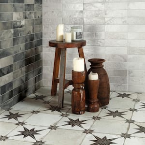 Kings Star Ara Nero 17-5/8 in. x 17-5/8 in. Ceramic Floor and Wall Tile (10.95 sq. ft./Case)