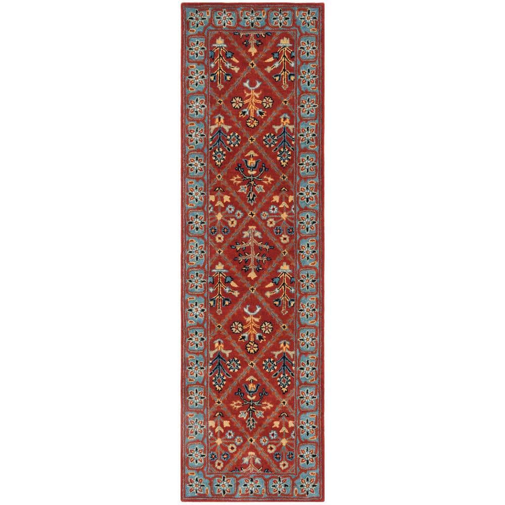 Heritage Red/Blue 2 ft. x 8 ft. Geometric Floral Border Runner Rug price history on PriceWatchPro