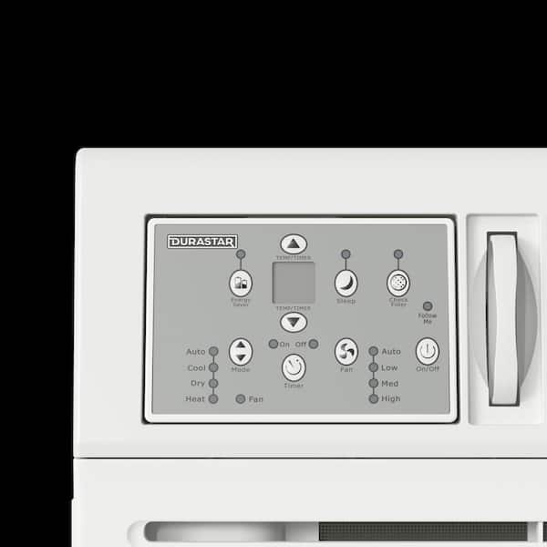 DURASTAR - 18,500 (DOE) BTU 230/208-Volt Window Air Conditioner Cools 1000 sq. ft. with Heater and Remote Control in White