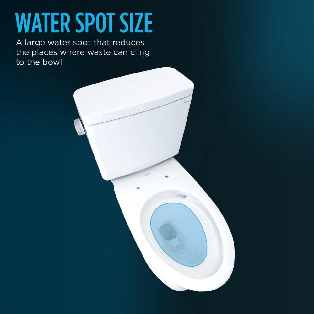 White Elongated High Efficiency Two-Piece Toilet with Seat