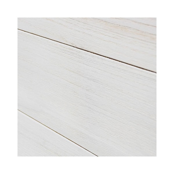 Afoxsos Farmhouse Style 1/4 in T x 5 in. W x 2 ft. L Shiplap Cedar Boards 10-Pack in White Smoked