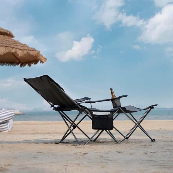 Unbranded Adults-6 Legged Beach Chair with Foot Rest, Adjustable 90°-135°  Reclining Lounge Chair Outdoor HDB0DXZ2MCQN