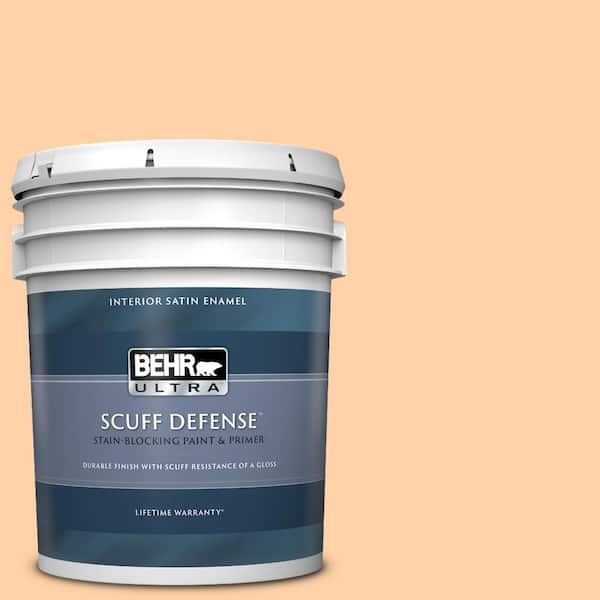 BEHR ULTRA 5 gal. #P230-3 Vitamin C Extra Durable Satin Enamel Interior Paint & Primer