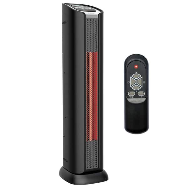 Lifesmart LifeSmart LifePro 24 in. 1500-Watt 2 Element Quartz Infrared Portable Tower Heater and Fan