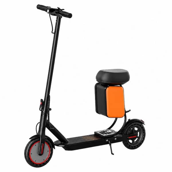 350W Motor 2-Wheel Electric Scooter in Orange, Foldable Commuter Scooter with App Control, Dual Braking for Adults