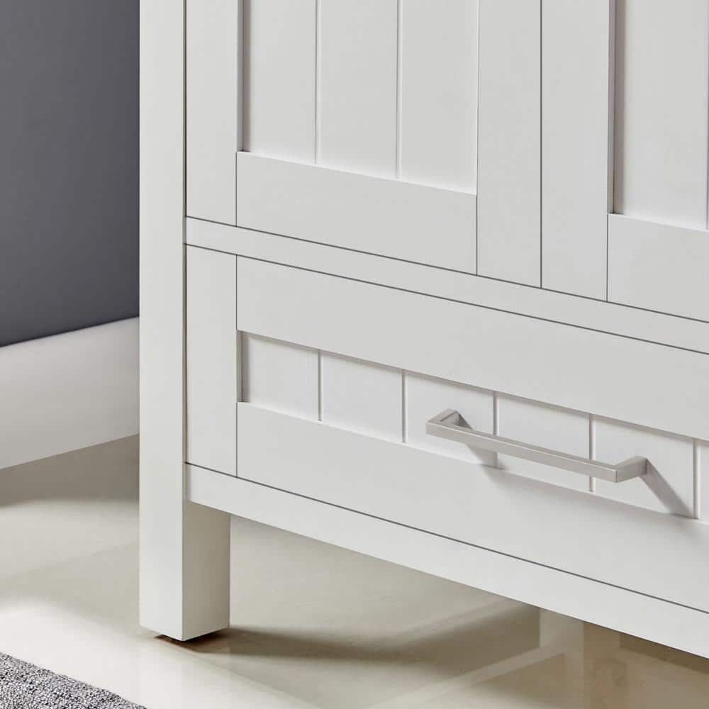 Pure White 30" Freestanding Bathroom Vanity with Sink