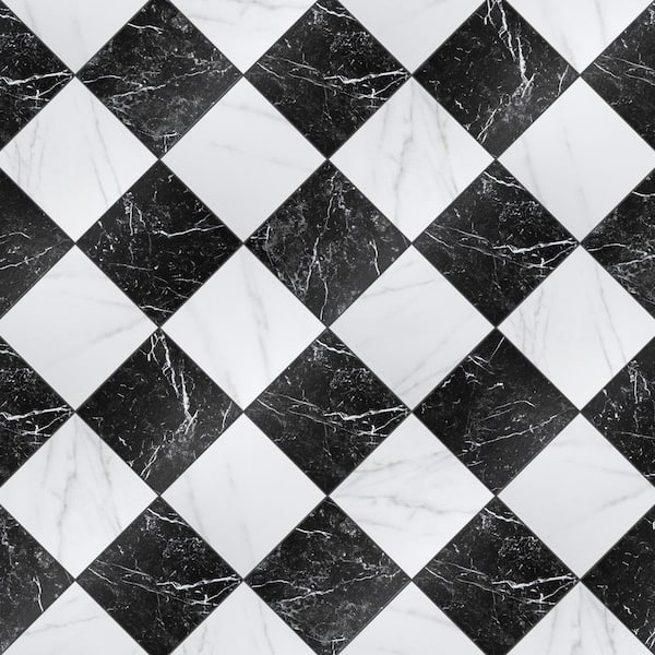 Merola Tile - Merzoni Checker Ruzzini 17-7/8 in. x 17-7/8 in. Porcelain Floor and Wall Tile (13.5 sq. ft./Case)