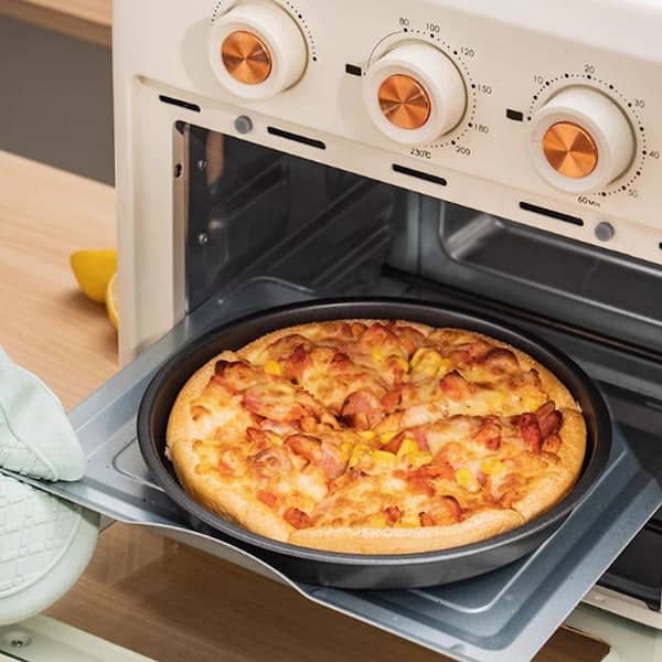 JFVKAF 3-Piece Heavy-Duty Carbon Steel Nonstick Deep Dish Pizza