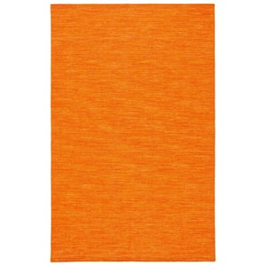 Kilim Orange Doormat 3 ft. x 5 ft. Solid Color Area Rug