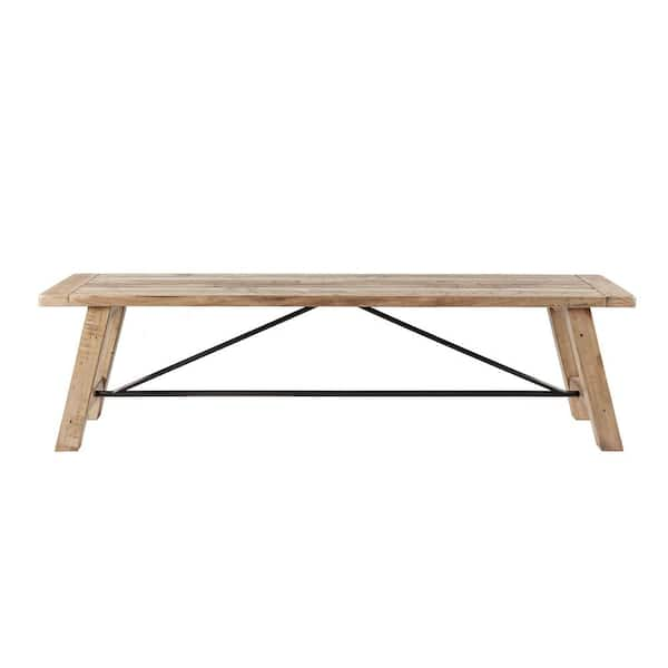 INK+IVY Sonoma Natural Dining Bench 66 in . II105-0313 - The Home Depot