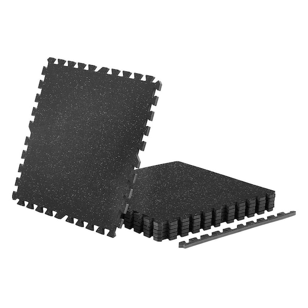 Puzzle Exercise Mat, 6 PCS Fitness Equipment Mats, 24 x 24 x 0.56 in., High-Density EVA Foam Mats Set, Interlocking