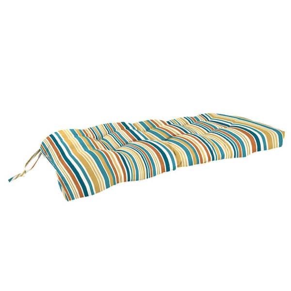 43 in. W x 19 in. D x 3 in. T Rectangular Outdoor Wicker Bench Cushion