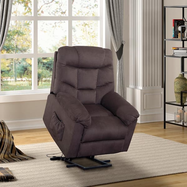Merax Dark Brown Power and Lift Recliner with Remote Control