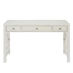 Verano White 3-Drawer Desk