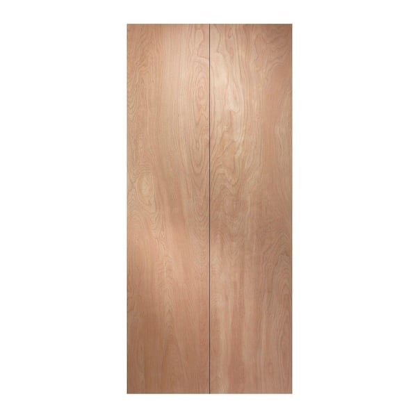 JELD-WEN 24 in. x 80 in. Birch Unfinished Flush Wood Closet Bi-fold Door