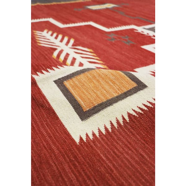 Tuscany Rust/Ivory 8 ft. x 10 ft. Geomatric Area Rug