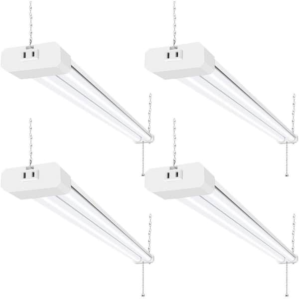 4 ft. LED Shop Light, Linkable Utility Light, 42W, 5000K Daylight White, Hanging or Flush Mount, ETL Certified, (4-Pack)