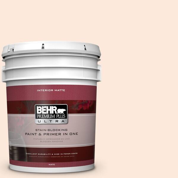 BEHR Premium Plus Ultra 5-gal. #260A-1 Feather White Flat/Matte Interior Paint-DISCONTINUED