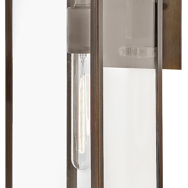 HINKLEY - Max 1-Light Burnished Bronze Hardwired Outdoor Wall Lantern Sconce