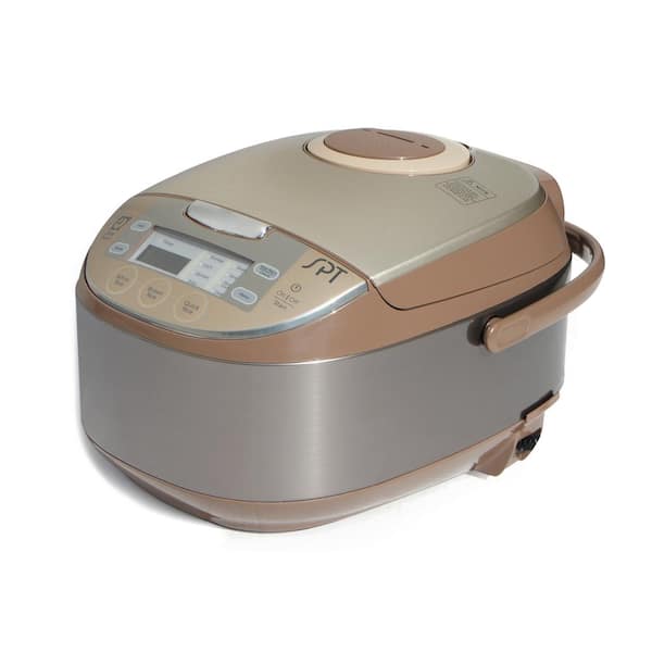 SPT 6-Cup Bronze Rice Cooker with 3-Quick Selects, 8-Settings and Delay Timer