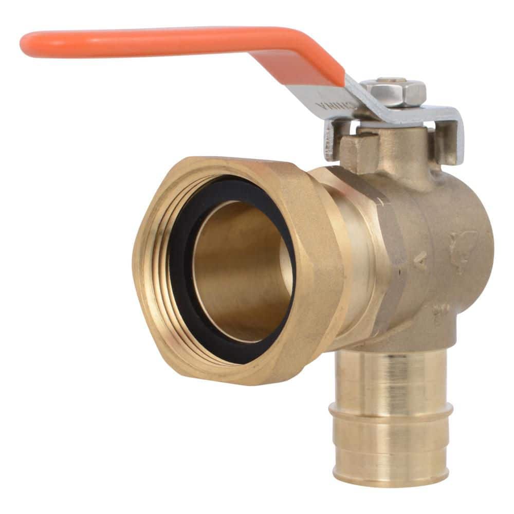 1 in. PEX-A Brass Expansion X 1-1/4 in. NPSM 90° Elbow Water Meter Valve