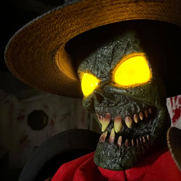 Haunted Hill Farm - 67 in. Life-Size Animatronic Coatrack Monster by Tekky Halloween Decoration with Motion-Activated Sounds