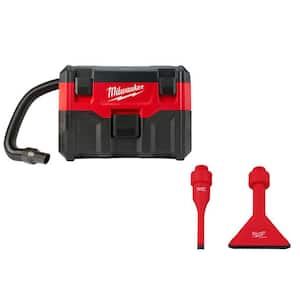 M18 18-Volt 2 Gal. Lithium-Ion Cordless Wet/Dry Vacuum & AIR-TIP Crevice Tool and Utility Nozzle Kit For Wet/Dry Vacuums