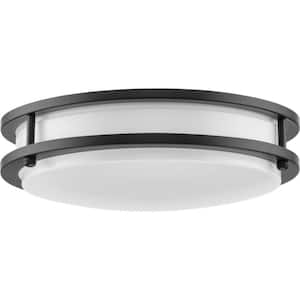 Abide Collection 5-CCT 10.24 in. Matte Black Contemporary Integrated LED Small Flush Mount Light