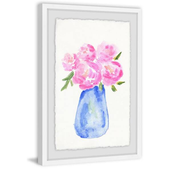 Wall Art Print, Pink flowers, watercolor painting