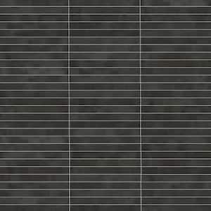 Phoenix Charcoal 1-7/8 in. x 17-3/4 in. Porcelain Floor and Wall Tile (7.424 sq. ft./Case)