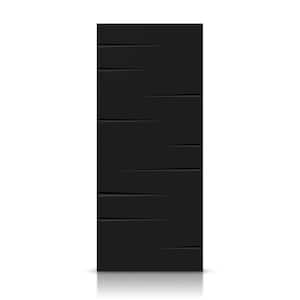 24 in. x 84 in. Hollow Core Black Stained Composite MDF Interior Door Slab