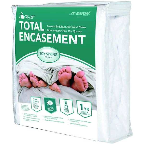 JT Eaton Lock-Up Twin Total Box Spring Encasement for Bed Bug Protection