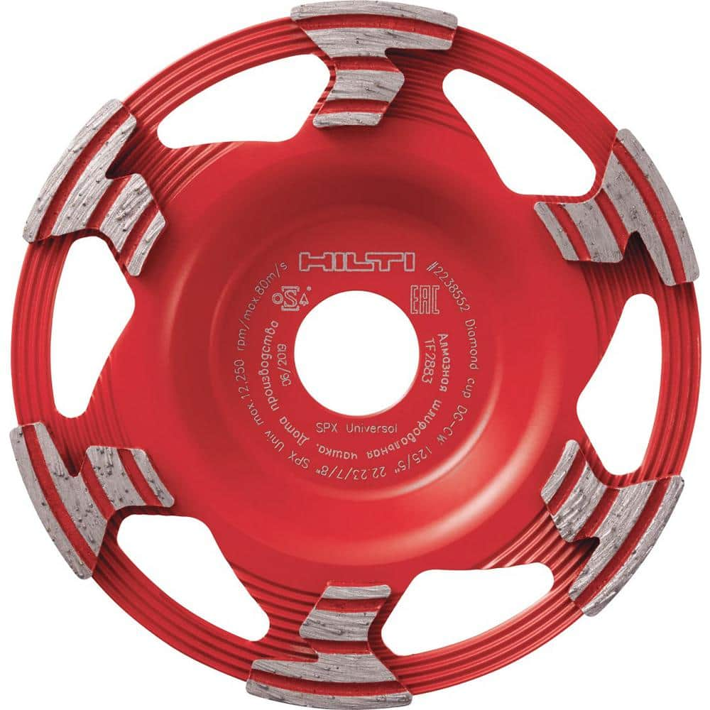 Hilti 5 In. X 7/8 In Arbor SPX Diamond Cup Wheel For Angle Grinder DGH ...