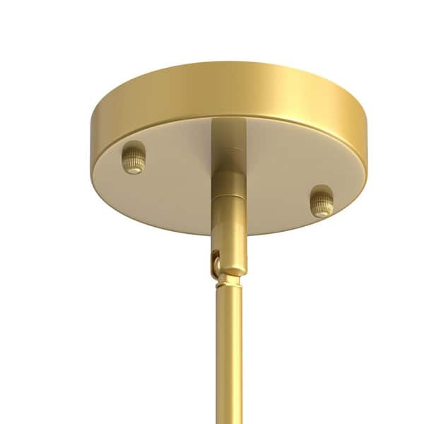 YANSUN 20 in. 6-Light Gold Farmhouse Chandelier, Adjustable