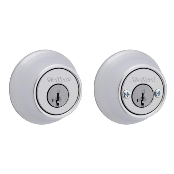 Kwikset 665 Satin Chrome Double Cylinder Deadbolt featuring SmartKey Security
