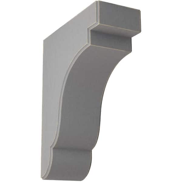 3-1/2 in. x 11 in. x 8-1/2 in. Pebble Grey Bedford Wood Vintage Decor Bracket