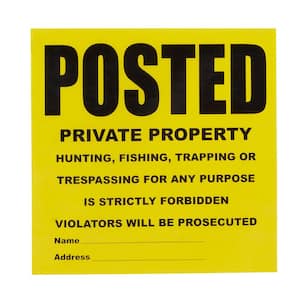 11 in. x 11 in. Plastic Posted Private Property Signs (25-Piece Roll)