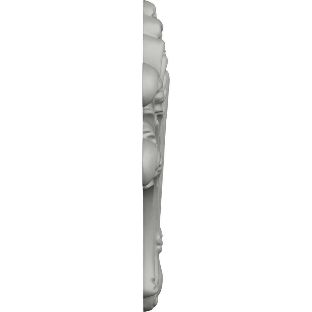Primed White Urethane Leaf Scroll Onlay 8.75'' H x 6.25'' W